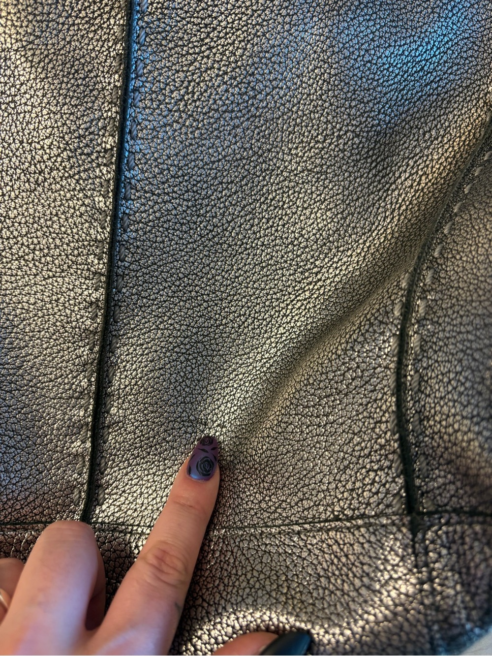 The Sak Los Feliz Large Tote Bag, Metallic Silver - Picture 3 of 16
